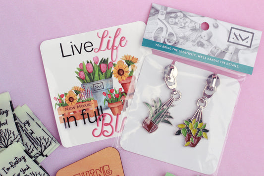 New Moxie Enamel Zipper Pulls | Pack of 2