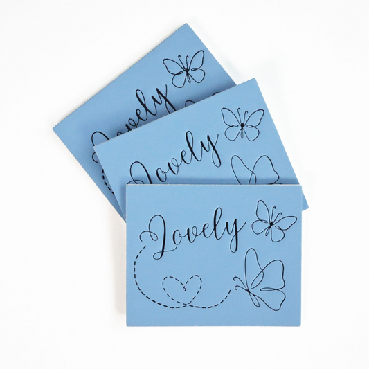 Lovely Vegan Leather Labels | Pack of 3