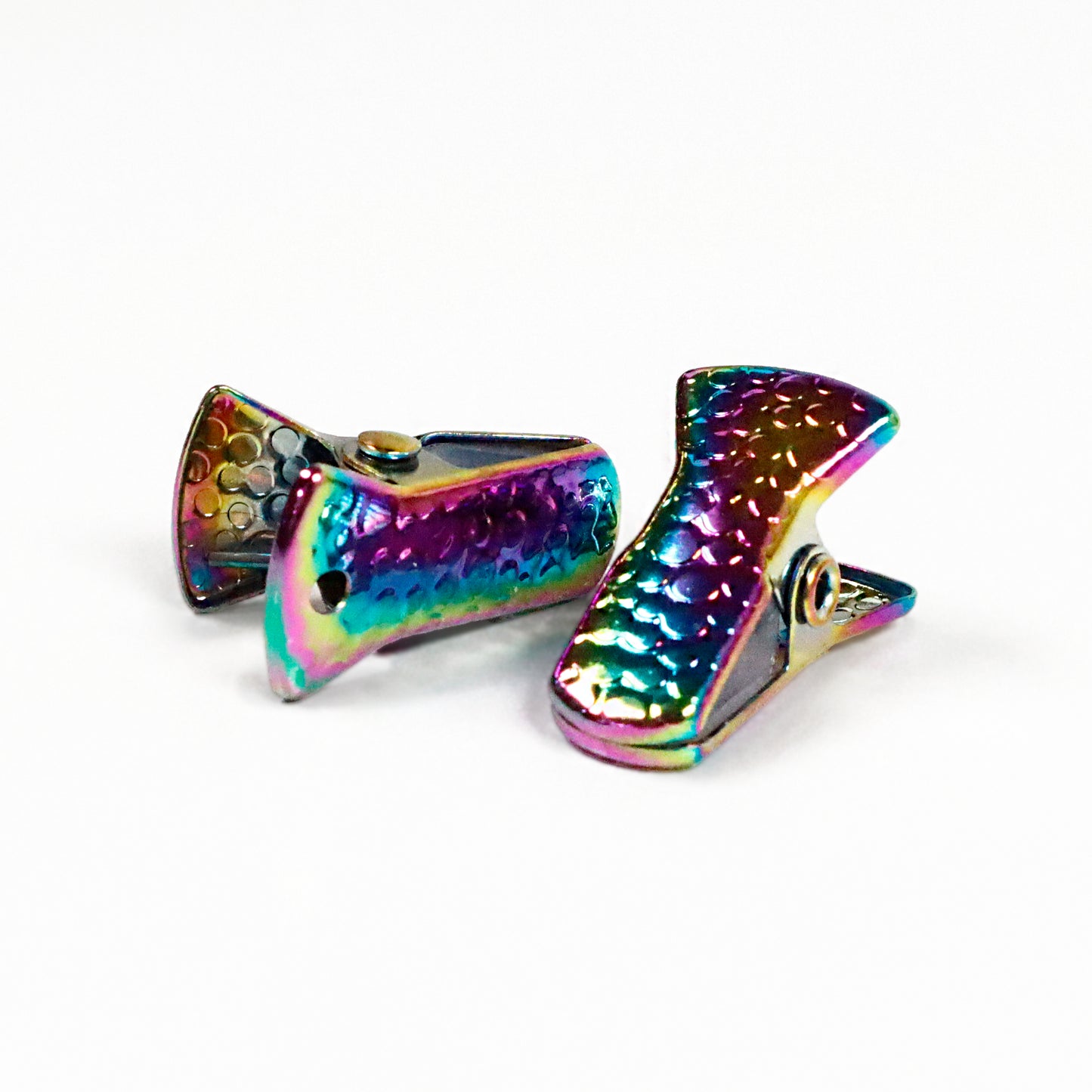 10 Mini Rainbow Spring Clips with Non-Slip protective Silicone