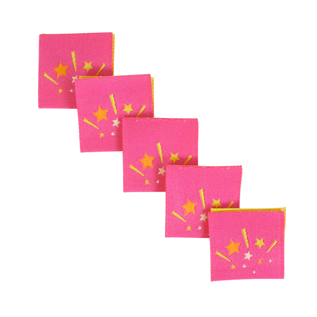 Pink & Yellow Stars | Pack of 5
